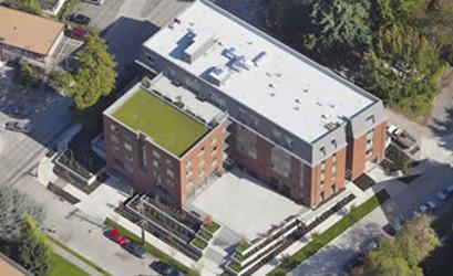 SPU's Arnett Hall from and aerial perspective